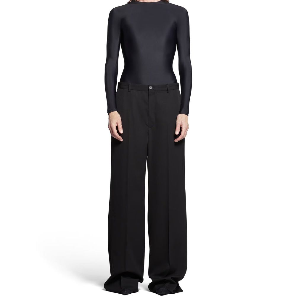 Balenciaga Black Wool Flare Cut Trousers