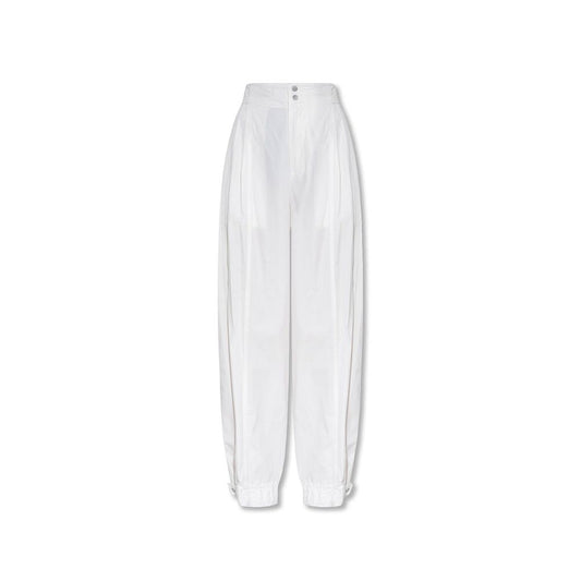 Pantalones casuales de algodón blanco de Bottega Veneta