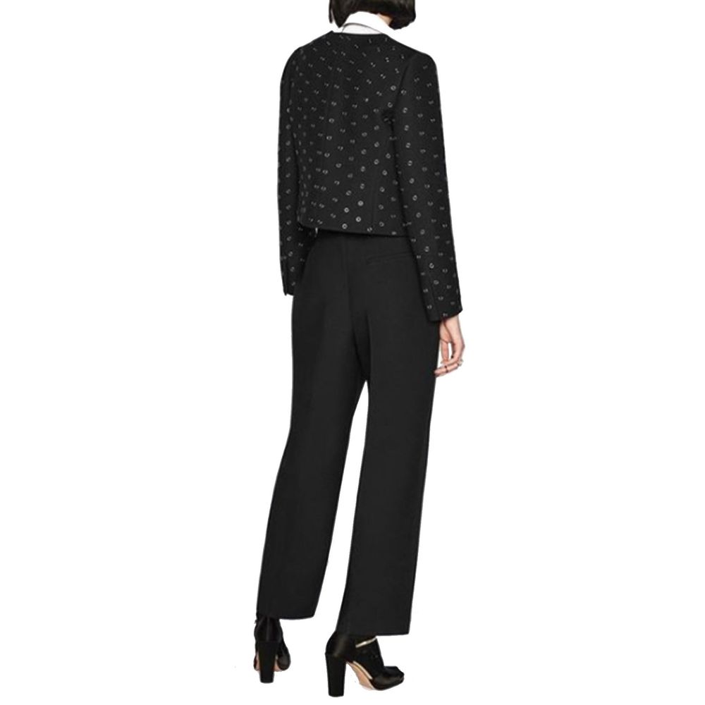 Pantalones De Vestir De Lana Negros Dior - Corte Estructural