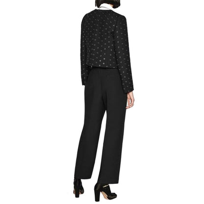Pantalones De Vestir De Lana Negros Dior - Corte Estructural