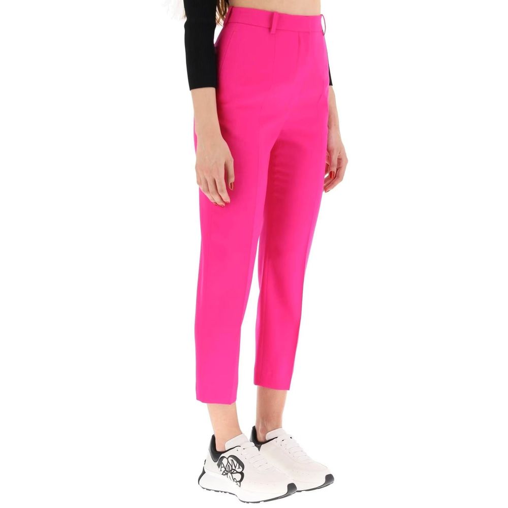 Alexander McQueen Pantalones Casuales De Lana Multicolor