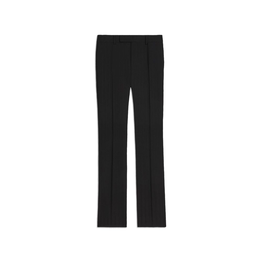 Celine Pantalones Negros De Lana Con Pata En Campana