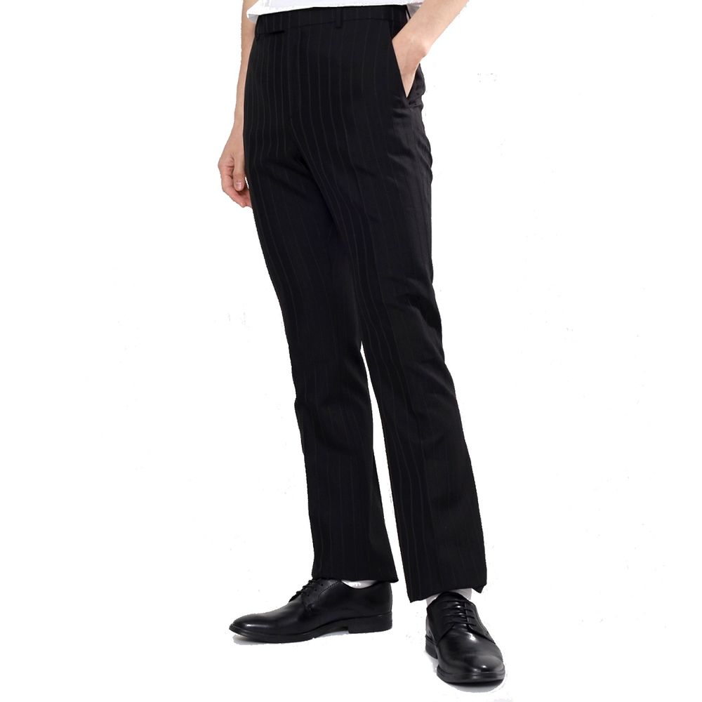 Celine Pantalones Negros De Lana Con Pata En Campana
