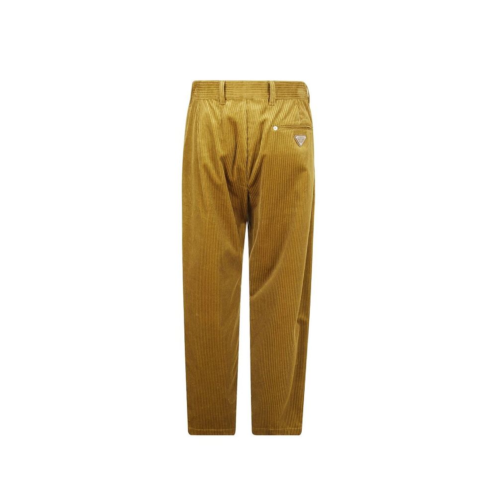 Pantalones Casuales De Algodón Bicolor Marca Prada
