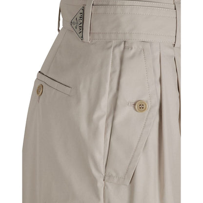 Pantalones Cargo De Algodón En Beige De La Casa Prada