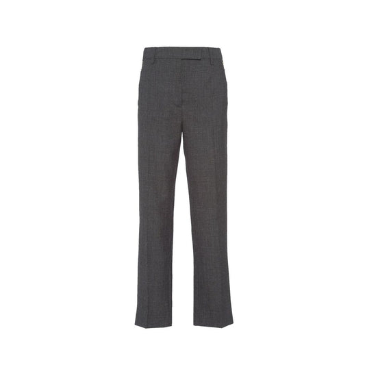 Pantalones de vestir Prada gris de lana virgen