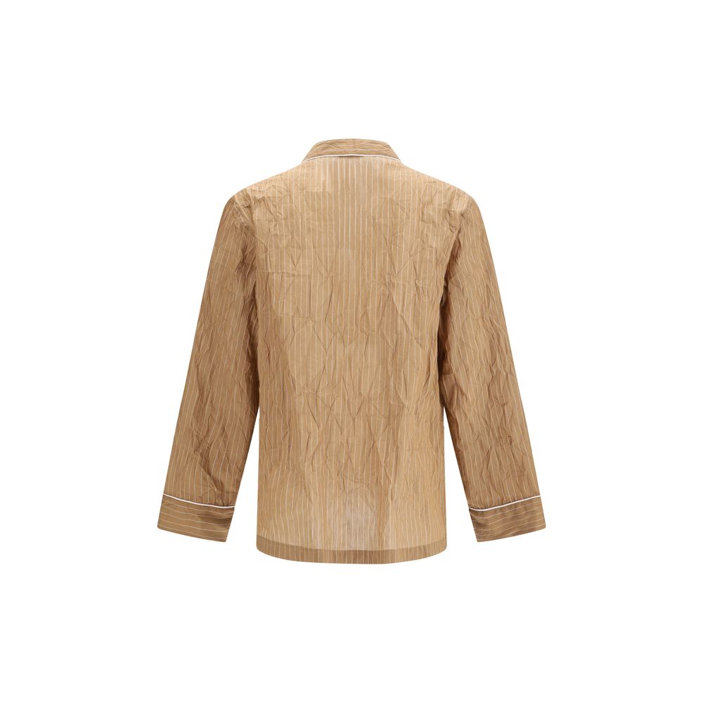 Dolce & Gabbana Haut de pyjama en lin beige