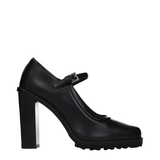Zapatos de tacón alto de cuero negro Max Mara