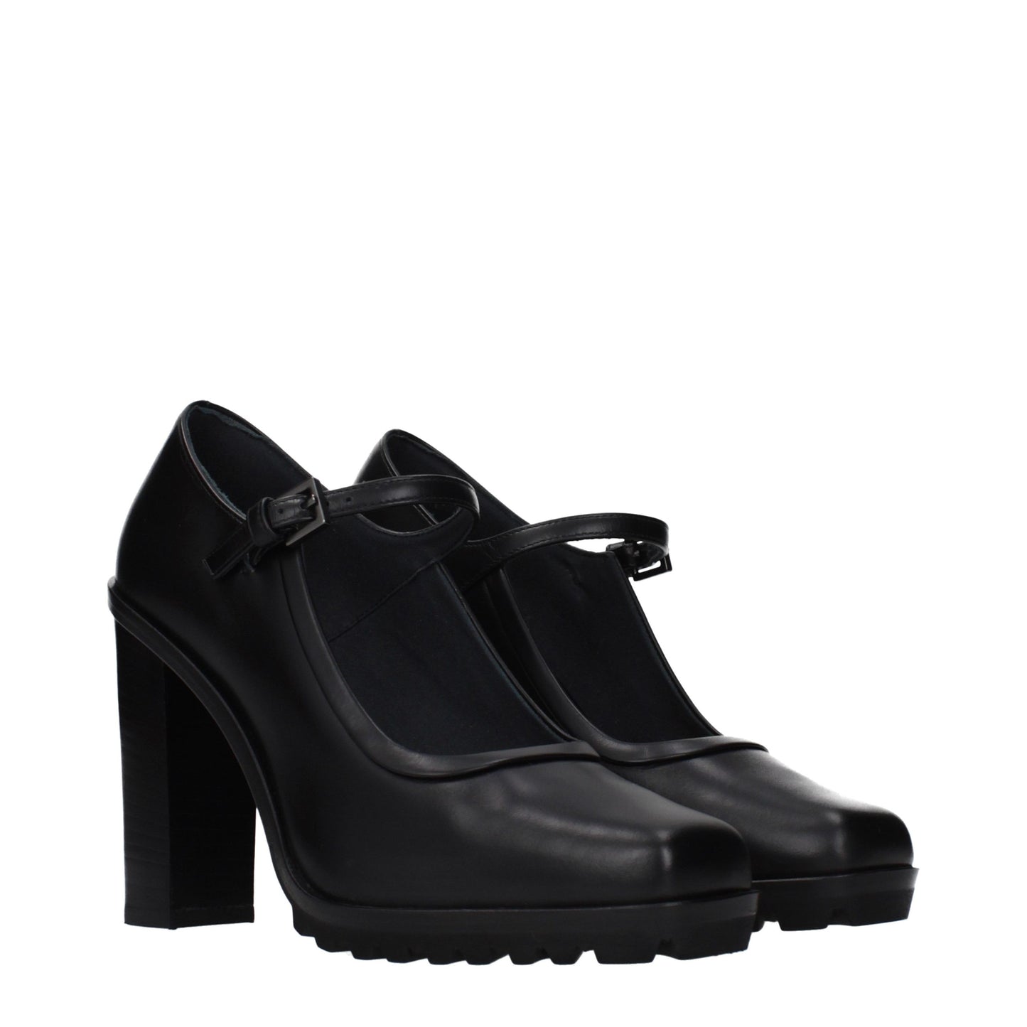 Zapatos de tacón alto de cuero negro Max Mara