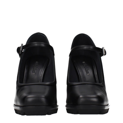 Zapatos de tacón alto de cuero negro Max Mara