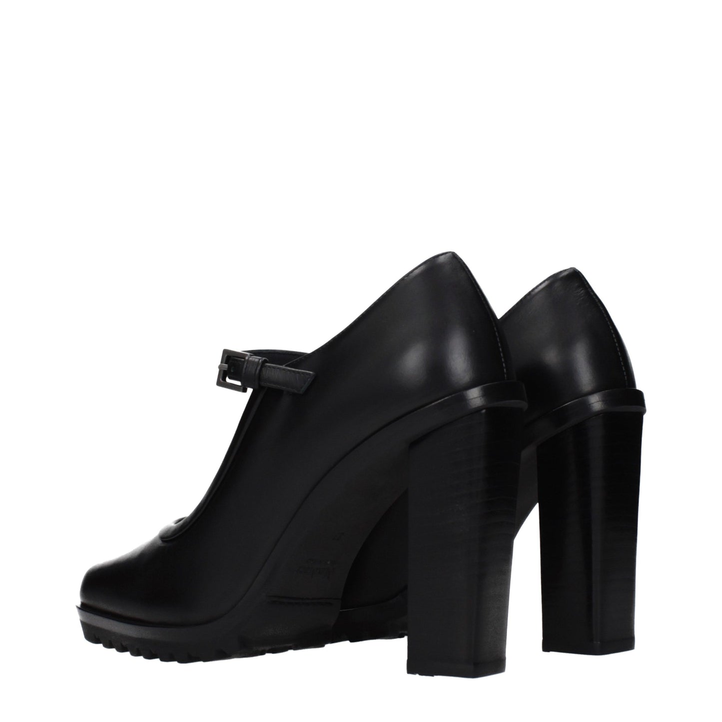 Zapatos de tacón alto de cuero negro Max Mara