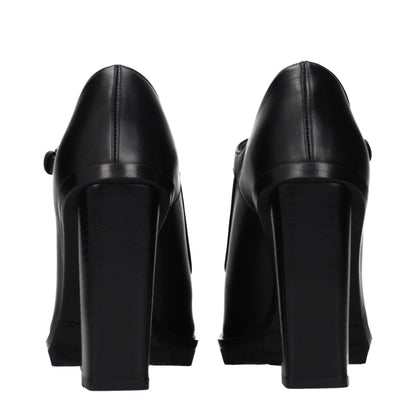 Zapatos de tacón alto de cuero negro Max Mara