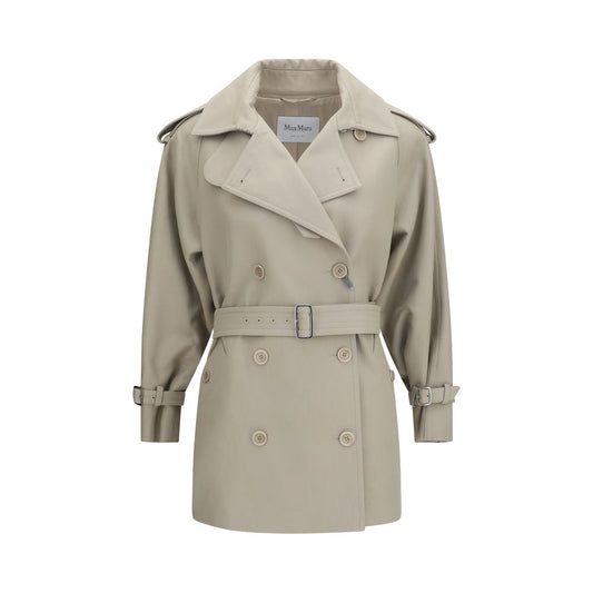 Trench-coat en coton beige Max Mara