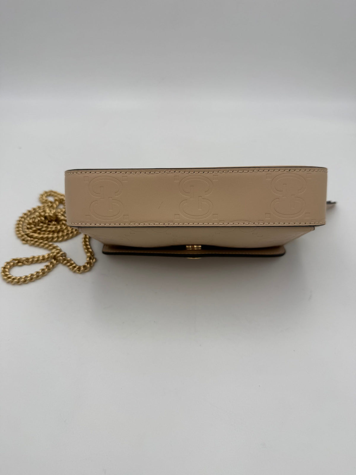 Gucci Jumbo GG Beige Shoulder Bag with Front Pocket