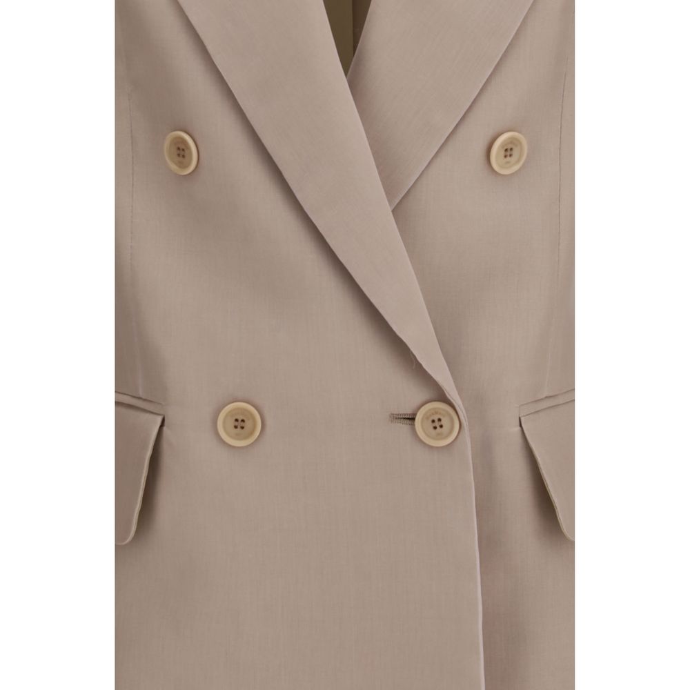 Blazer de seda beige Max Mara