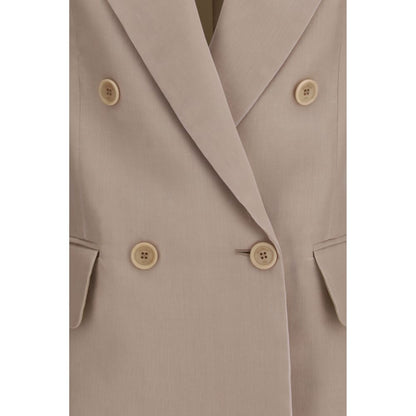 Blazer de seda beige Max Mara