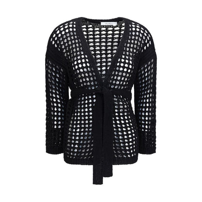 Cárdigan Max Mara de algodón puro negro