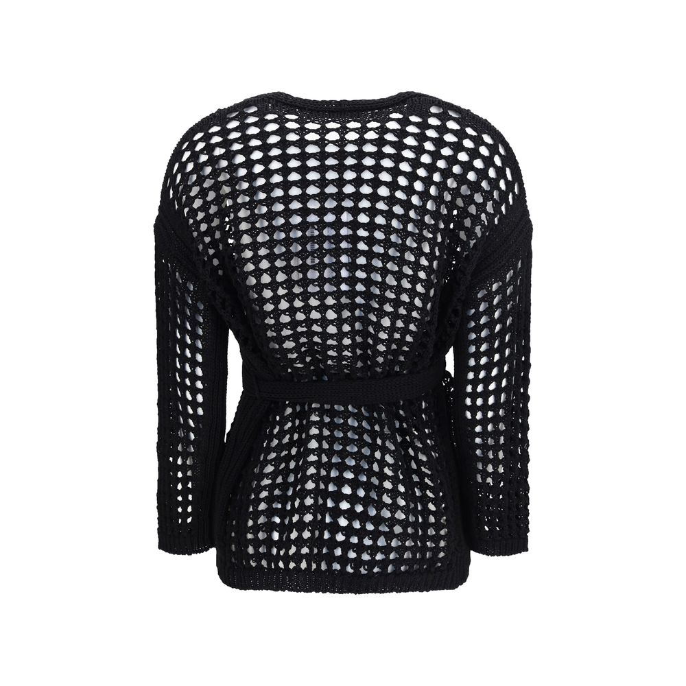 Cárdigan Max Mara de algodón puro negro