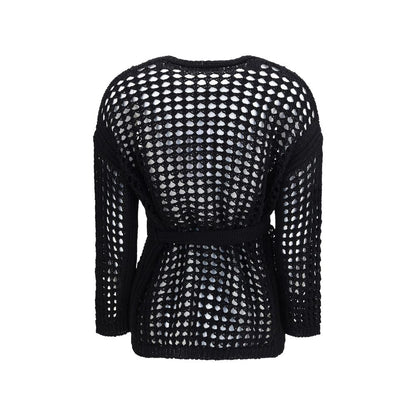 Cárdigan Max Mara de algodón puro negro