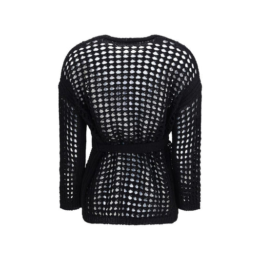 Cárdigan Max Mara de algodón puro negro