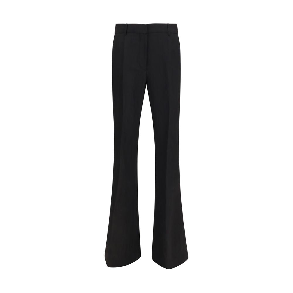 Pantalones Max Mara negros de viscosa acampanados