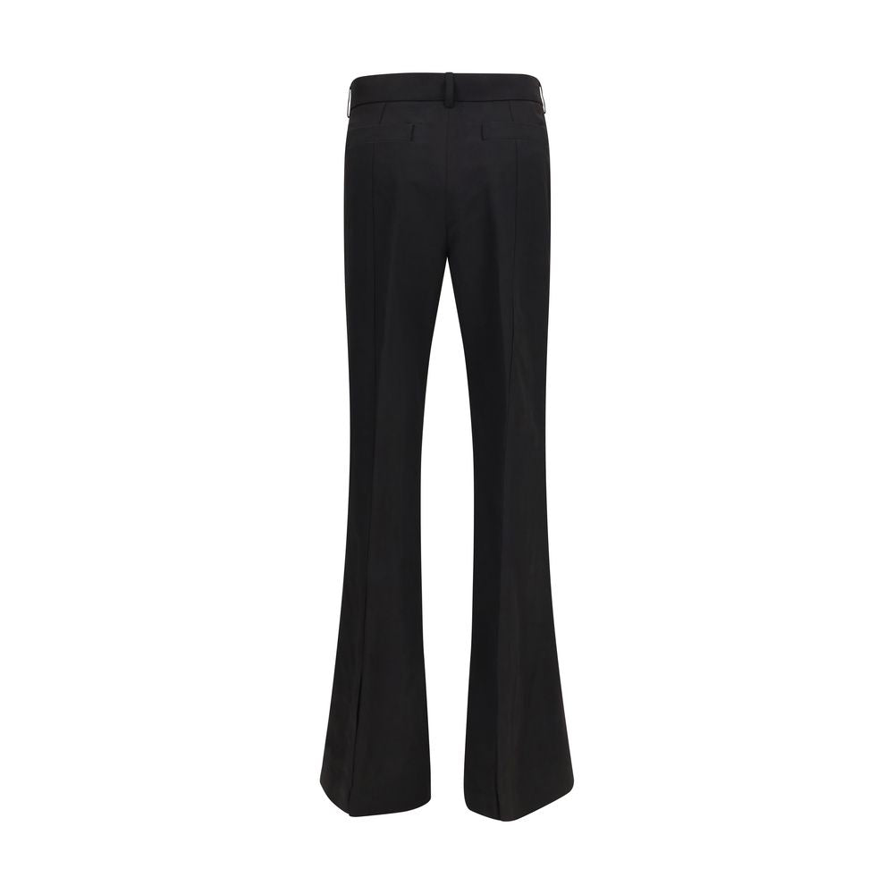 Pantalones Max Mara negros de viscosa acampanados