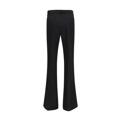 Pantalones Max Mara negros de viscosa acampanados