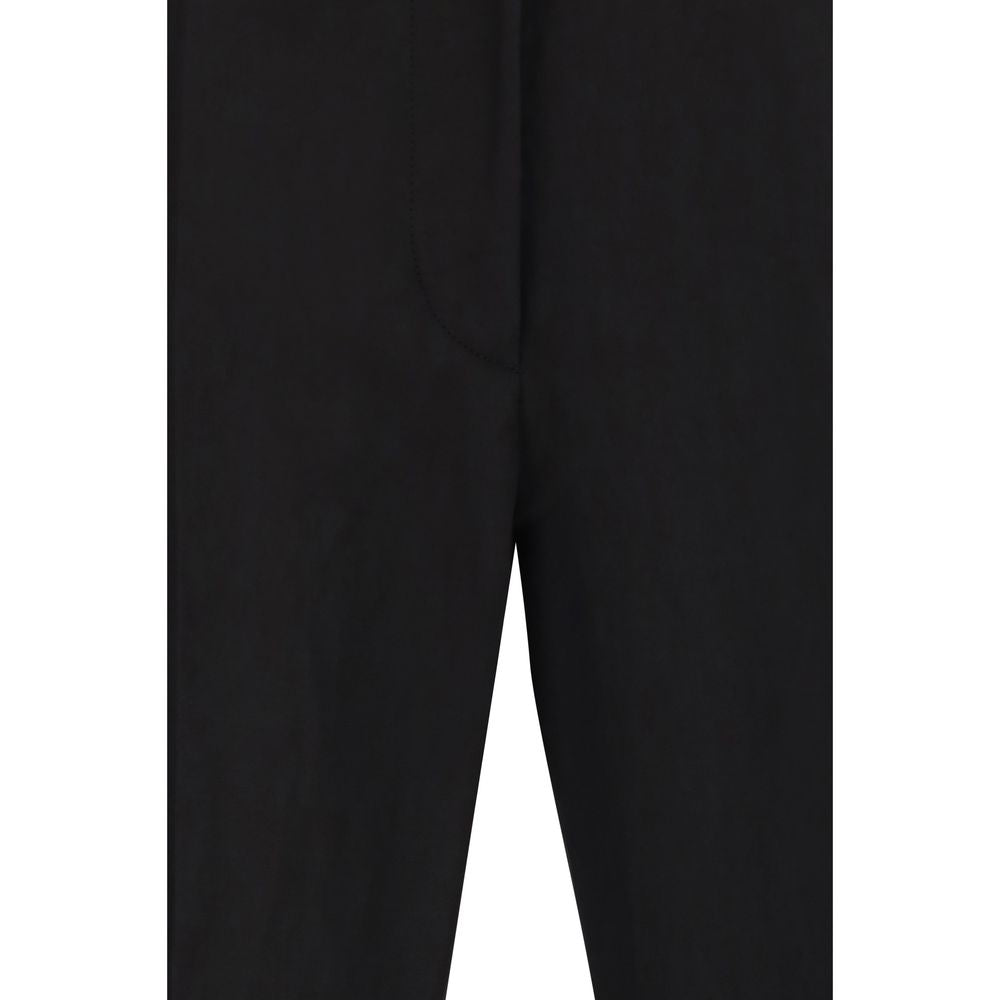 Pantalones Max Mara negros de viscosa acampanados