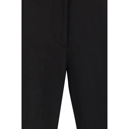 Pantalones Max Mara negros de viscosa acampanados