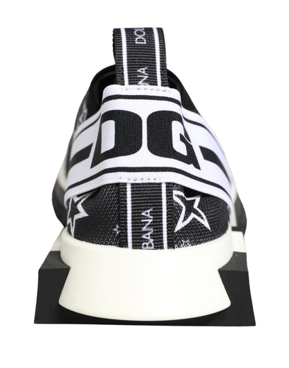 Dolce & Gabbana Black Stars Logo SORRENTO Sneakers Shoes