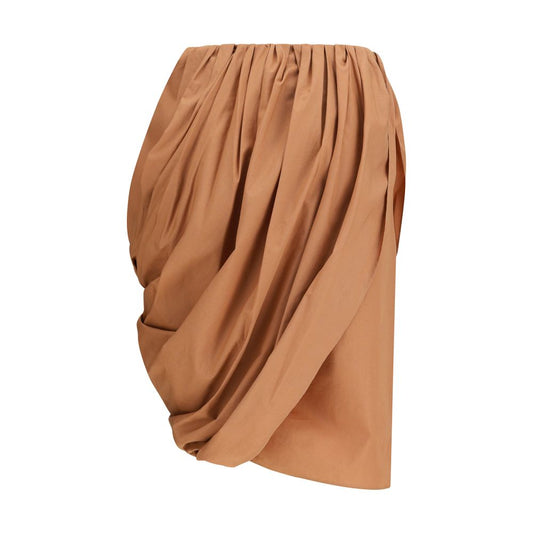 Falda midi Chloé de algodón beige
