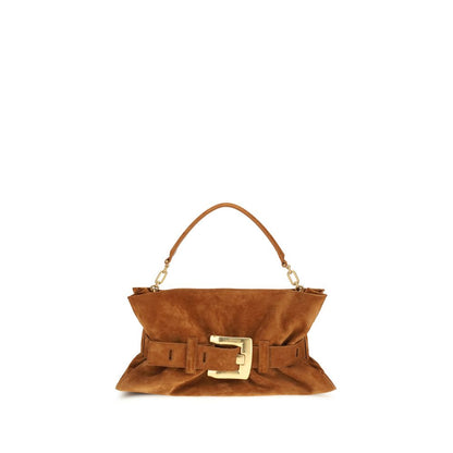 Bolso de mano Balmain de piel de becerro marrón Bos Taurus