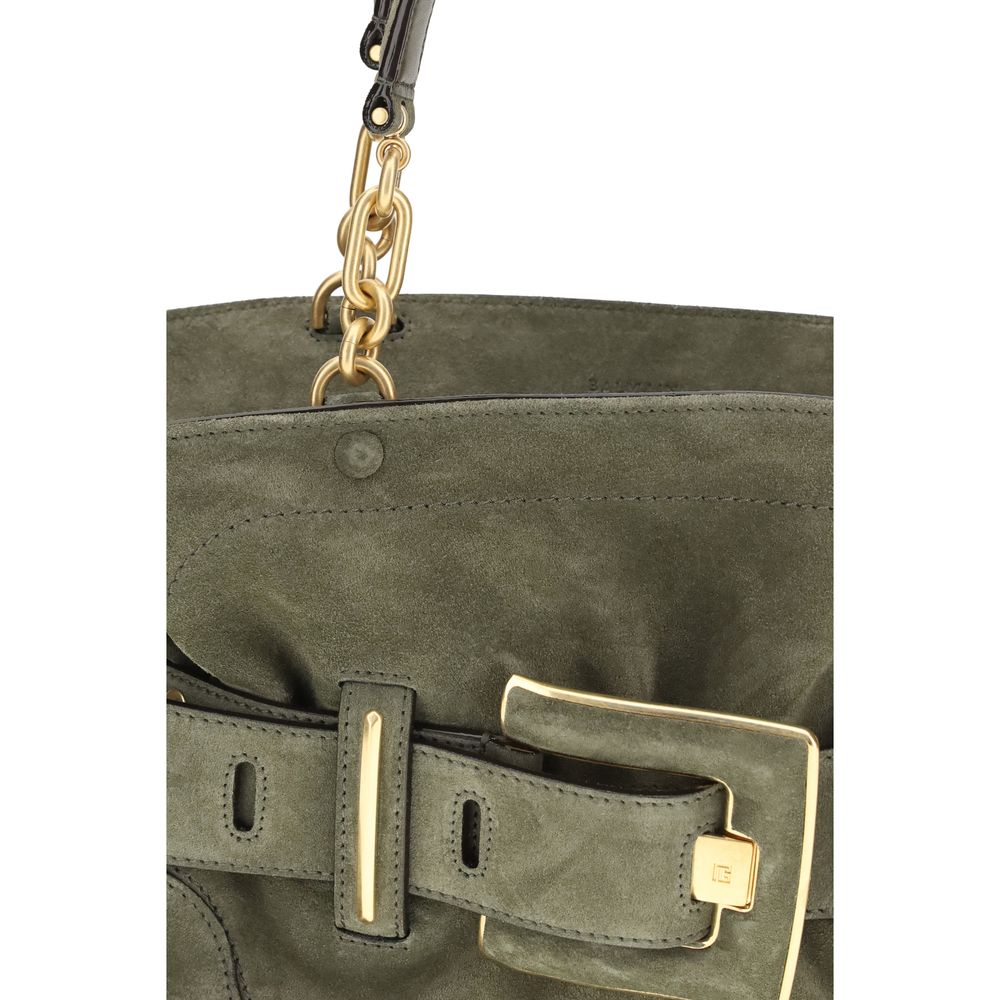 Bolso Balmain De Ante Bicolar Bos Taurus Diseño Contemporáneo