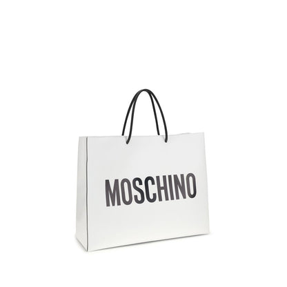 Bolso de hombro Moschino de piel de becerro blanca Bos Taurus