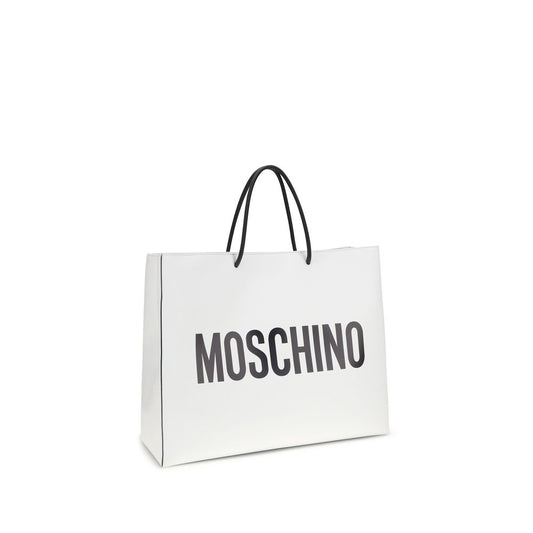 Bolso de hombro Moschino de piel de becerro blanca Bos Taurus