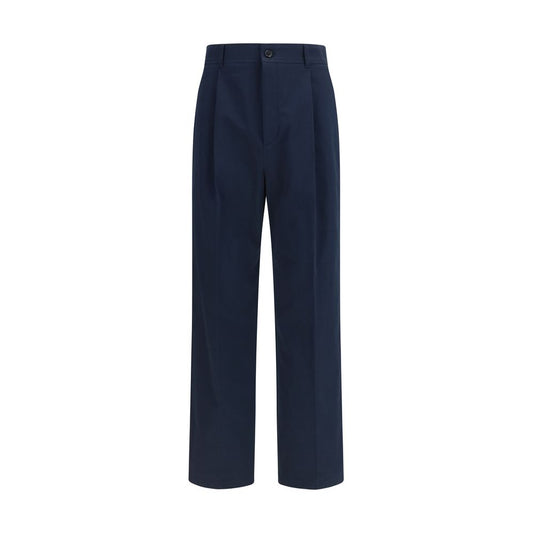 Pantalones casuales Valentino Garavani de algodón azul