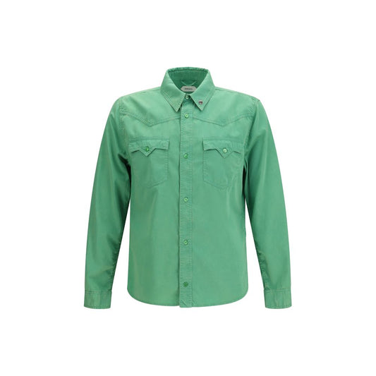Camisa de manga corta bicolor de algodón de Versace