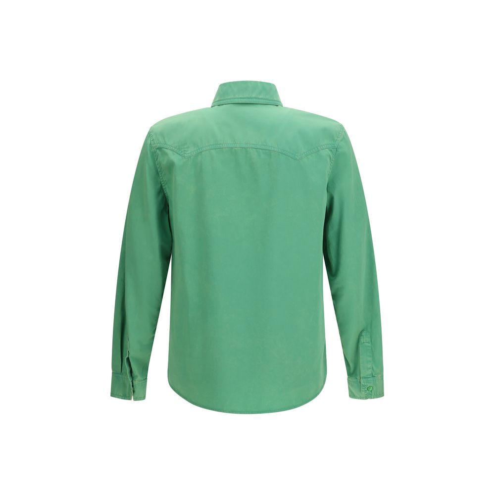 Camisa de manga corta bicolor de algodón de Versace