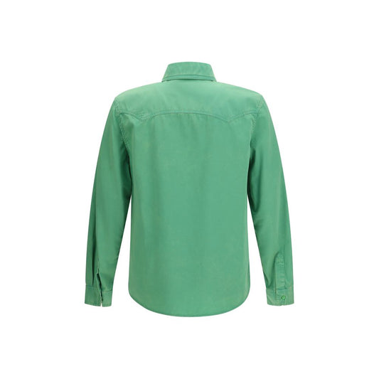Camisa de manga corta bicolor de algodón de Versace