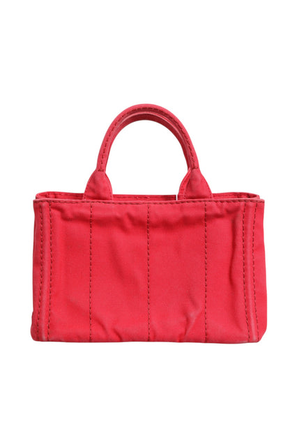 Bolsa Tote Mini En Lona Prada Coleccion Canapa