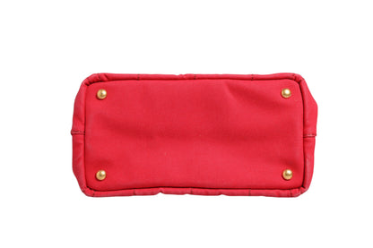 Bolsa Tote Mini En Lona Prada Coleccion Canapa