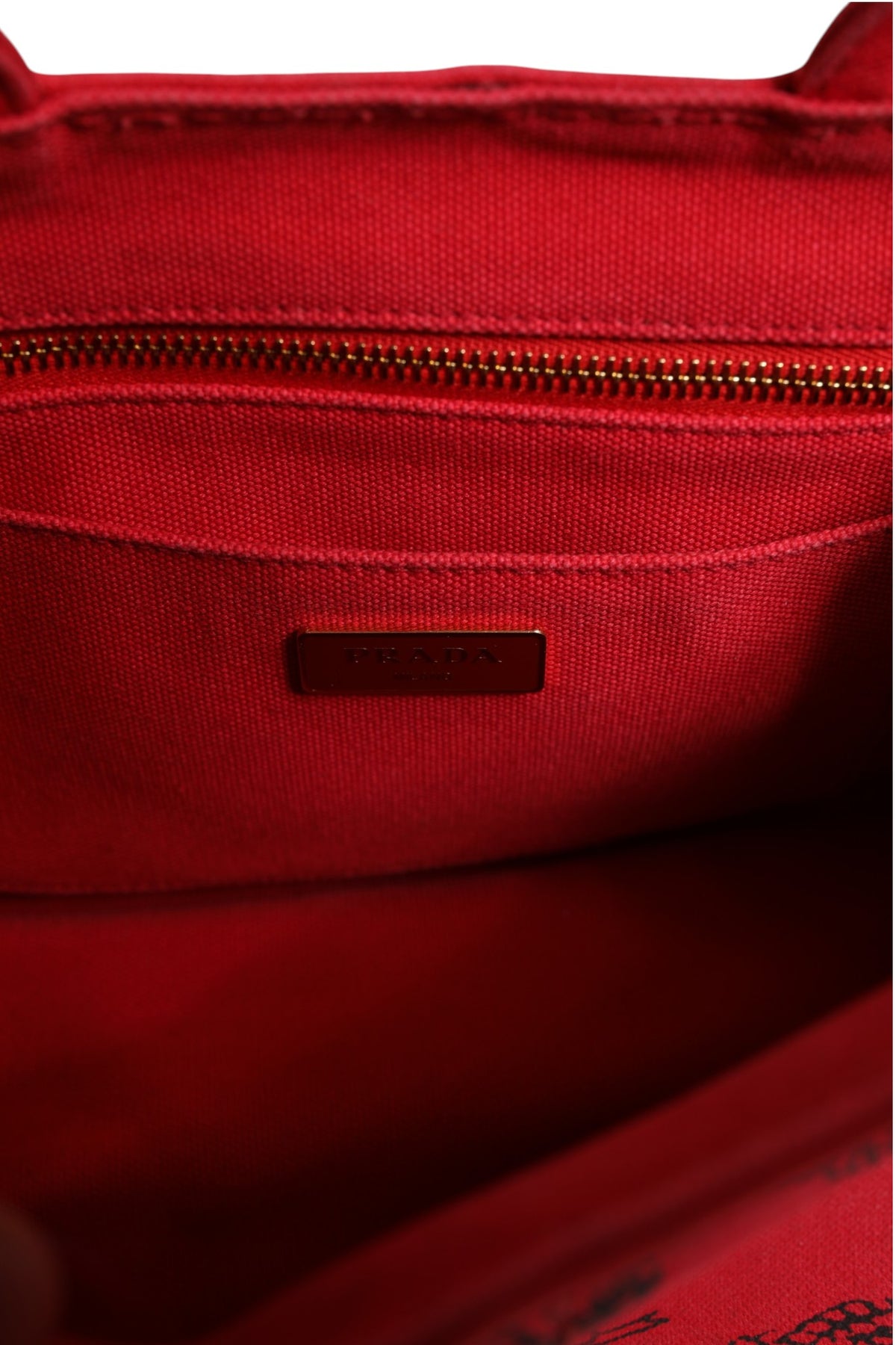 Bolsa Tote Mini En Lona Prada Coleccion Canapa