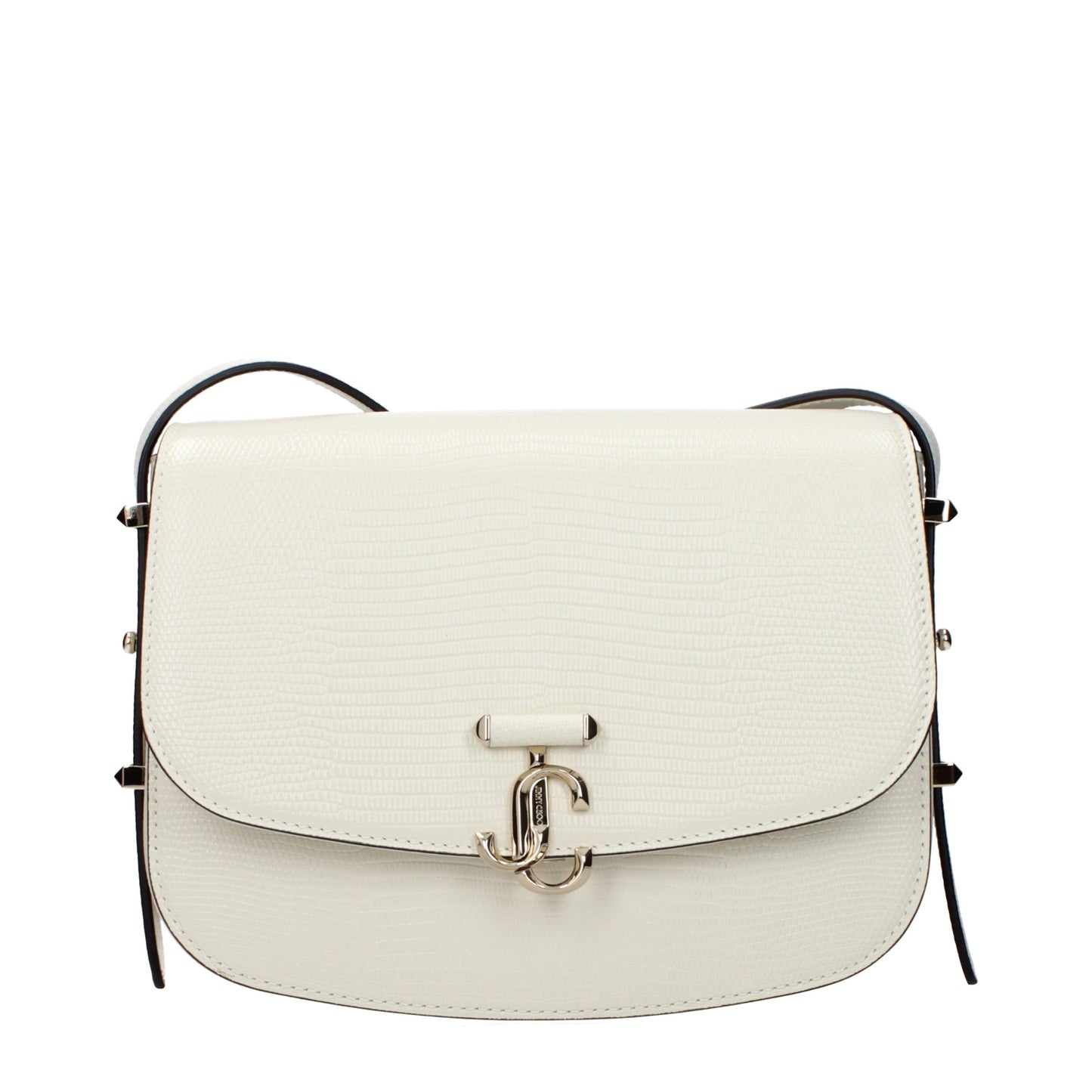 Bolso cruzado Jimmy Choo de piel blanca