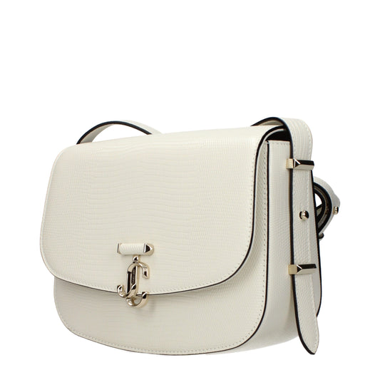 Bolso cruzado Jimmy Choo de piel blanca