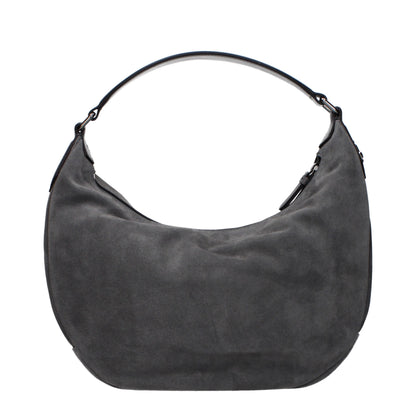 Bolso de hombro Jimmy Choo de cuero gris