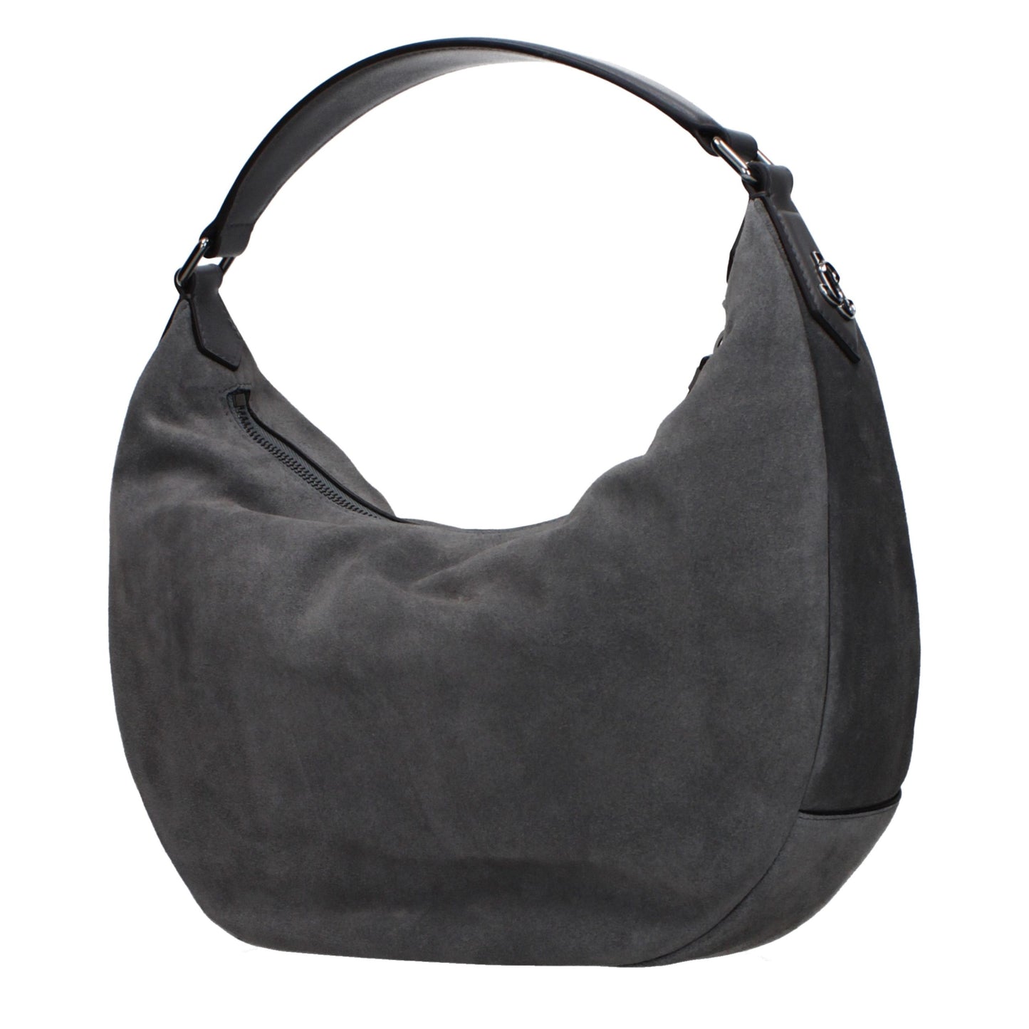 Bolso de hombro Jimmy Choo de cuero gris