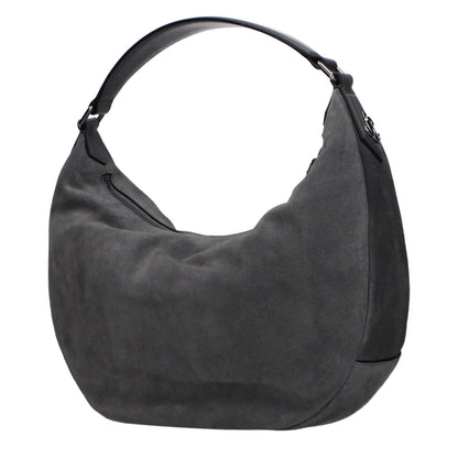 Bolso de hombro Jimmy Choo de cuero gris