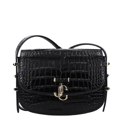 Sac bandoulière Jimmy Choo en cuir noir