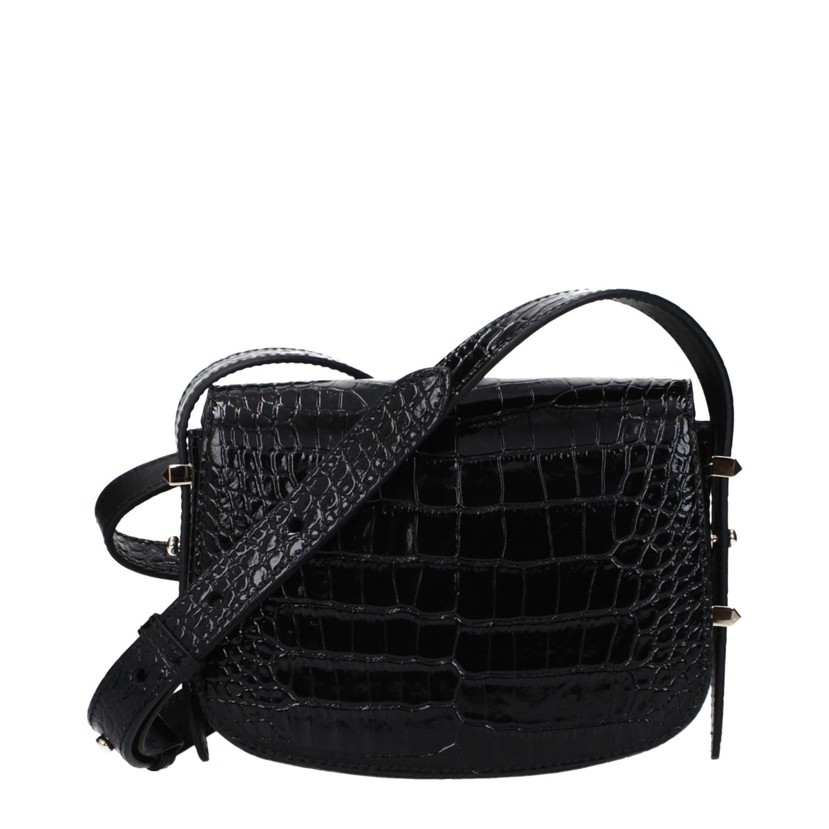 Sac bandoulière Jimmy Choo en cuir noir