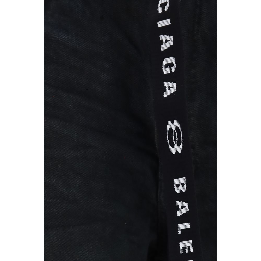 Balenciaga Short bermuda en coton noir